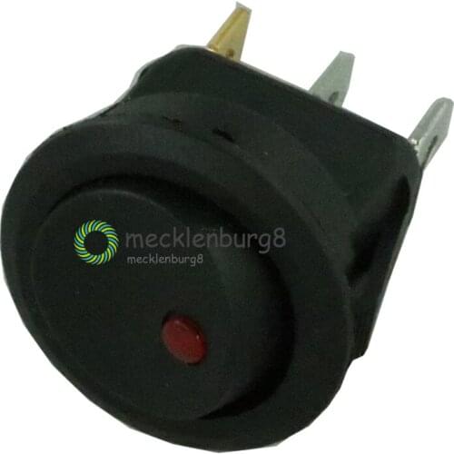 2Pcs 12V LED Red Dot Light Auto Car Boat Round Rocker ON-OFF Toggle Switch