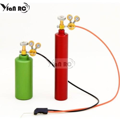 2pcs Aluminum Alloy Oxygen Acetylene Bottle For 1/10 RC Crawler 1/14 Tamiya RC Truck TRX4 G500 TRX6 G63 Scania Axial SCX10 Y007
