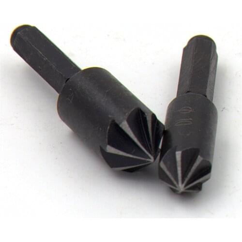 2pcs/Set 10mm 13mm Countersink Drill Bit Set 7 Flute Counter Sink Chamfer Cutter 1/4 Inch Hex Shank For Wood Drilling