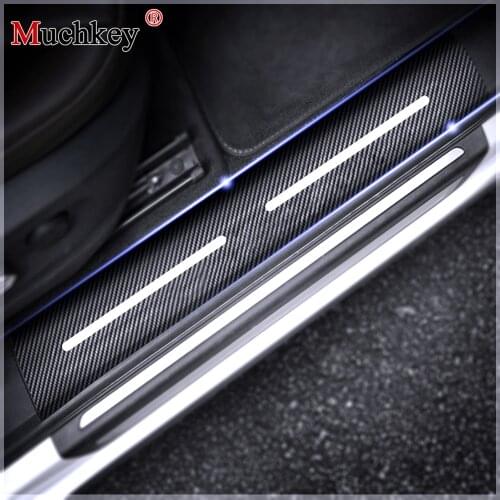 For Mazda 3 6 CX-5 323 5 CX5 2 626 CX-7 GG CX3 CX7 Car Door Sill Scuff Plate 4D Carbon Fiber Car Stickers Auto Part 4Pcs