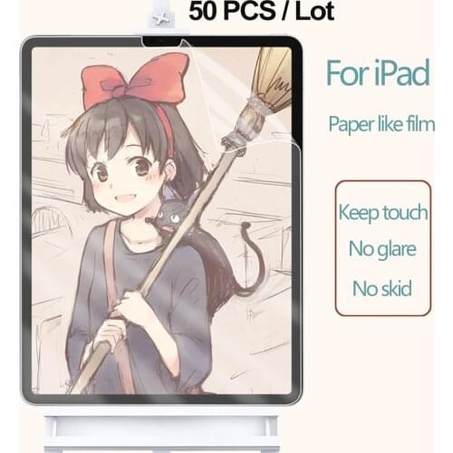 50pcs/lot Like Writing on Paper Screen Protector For iPad Pro 11 12.9 2021 2020 Air 4 10.2 8th 9.7 10.5 Mini 5 Protective films