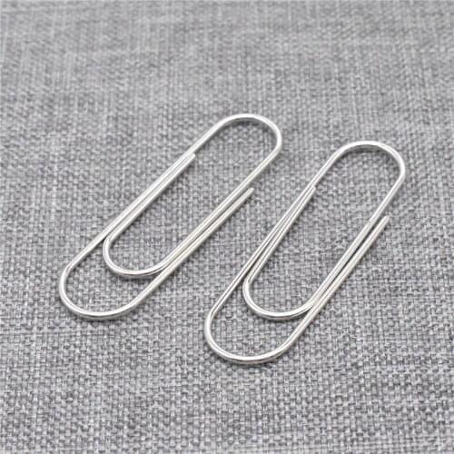 6pcs of 925 Sterling Silver Paper Clip Clasps with Rhodium Plated for Journal Bookmark