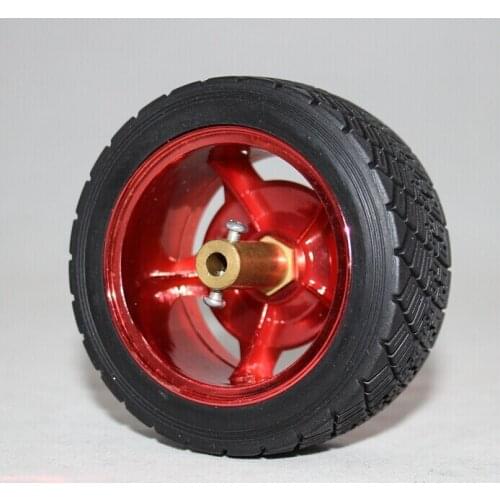 83MM diameter rubber wheels combine six soft leather corner coupling smart car tire DIY robot model toy car chassis parts
