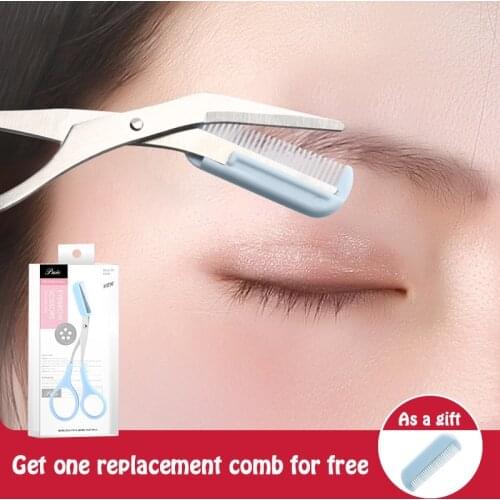 5 Color Eyebrow Trimmer Scissors Comb Eyelash Clips Comb Razor Grooming Hair Knife Shaver Eye-brow Fashion Shaping Makeup Tools