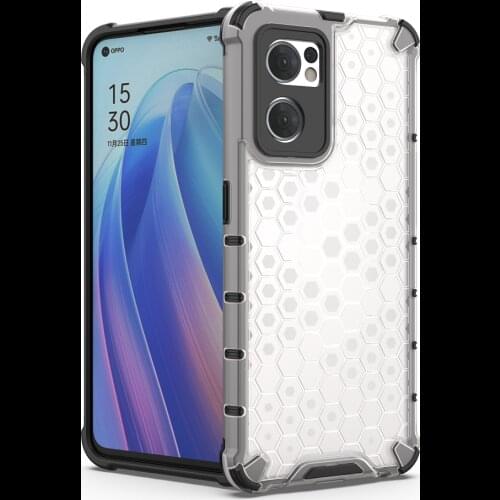 Bumper Case For OPPO Reno 6 Pro Plus 5G Honeycomb Protect Shockproof Back Cover for Reno 6 Cases Reno6 Pro+ Phone Shell Coque