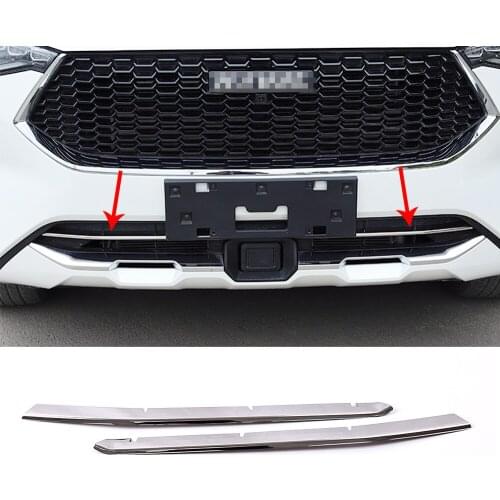 For Haval F7 F7X 2018-2021 Stainless Steel Front Under Grille Frame Trim Chromium Styling Grilles Chrome Sticker