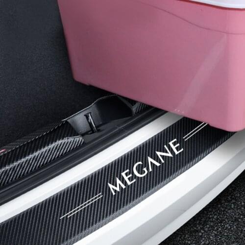 For Renault Megane 2 3 4 MK2 MK3 MK4 I II III IV 2021 2020 2019 2018 2017 2016 Car Trunk Boot Rear Bumper Carbon Fiber Sticker