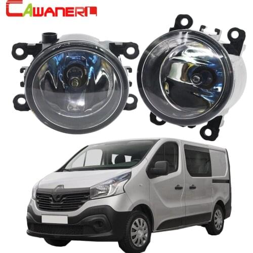 Cawanerl 1 Pair 100W Car Halogen Fog Light DRL Daytime Running Lamp 12V For Renault Trafic 2.5L L4 Diesel Turbocharged 2003-2006