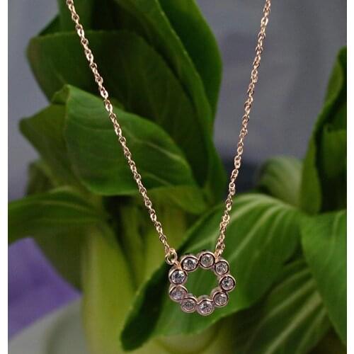 Guarantee Plain 925 Sterling Silver Jewelry, Cubic Necklace,circle, 3 g, NE31228