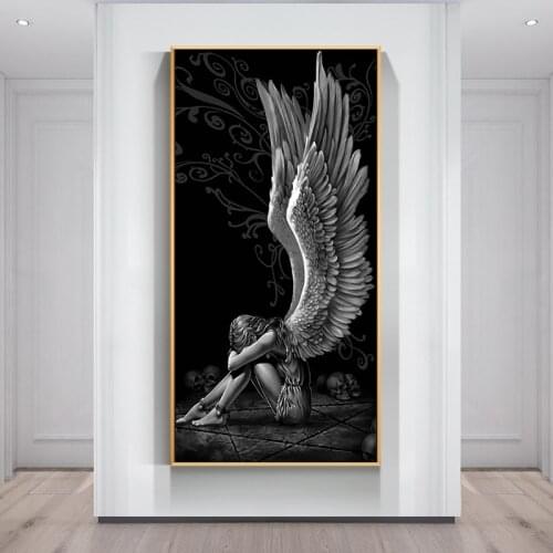 Angel and Demons Girl Canvas Paintings Home Decorative Picture Nordic Wall Art Posters Prints Painting For Living Room Cuadros