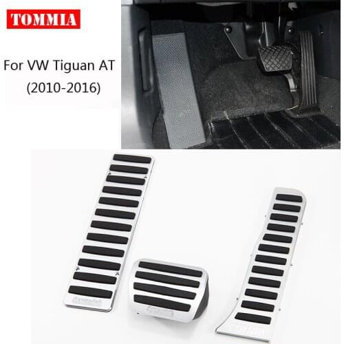 Tommia For VW Tiguan AT 2010-2017 Pedal Cover Fuel Gas Brake Foot Rest Housing No Drilling Car-styling