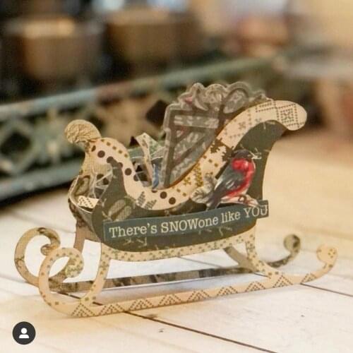 KSCRAFT Santa Sleigh Shaker Bag Topper Metal Cutting Dies Stencils for DIY Scrapbooking Decorative Embossing DIY Paper Cards