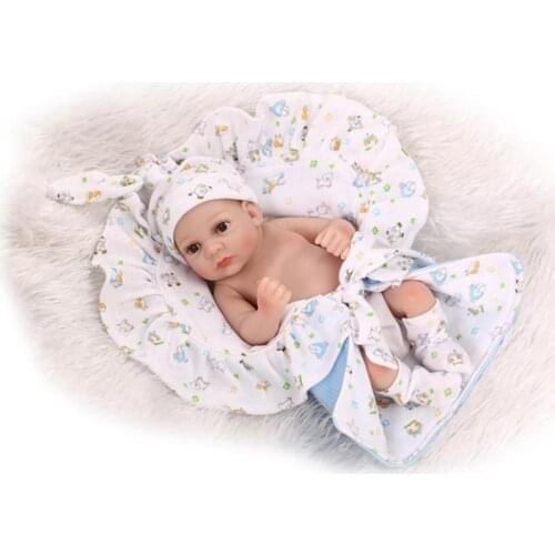 Imulation Full Body Silicone Reborn Baby Doll Kids Playmate Gift Girls Baby Girl Alive Soft Toys For Children Doll Reborn 27cm