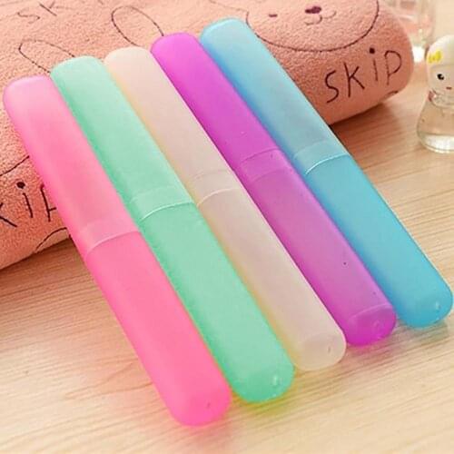 Hot sell Portable Travel Hiking Camping Toothbrush Case Holder Tube Protect Cover Box