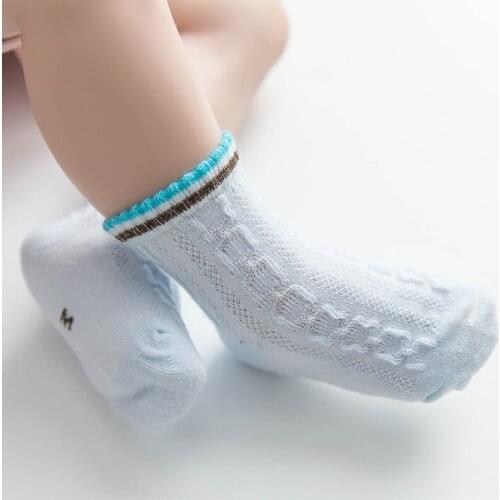 1 Pair/lot Lytwtws Cotton Striped Baby Girls Kids Socks Children Boys Mesh Ultra-thin Breathable Summer Newborn Gift