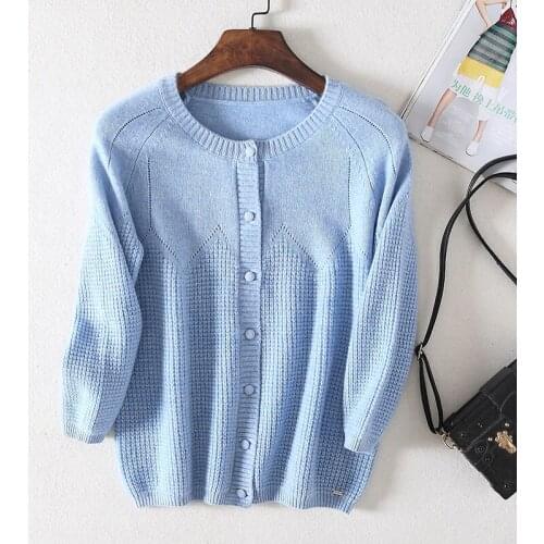 ZHILI 2018 New Autumn Winter Womens Relaxed Cardigan Cashmere Sweater