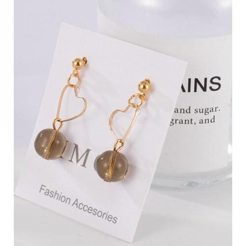 New Fashion Heart Drop Earrings For Women Creative Pearl Pendant Earrings 2021 Trend Bead Hanging Earrings Female Jewelry Gifts