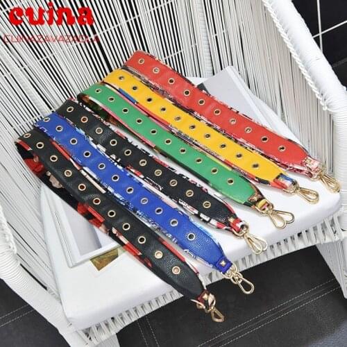 New O Bag Handle Bag Strap For Women Removable Diy Shoulder Rainbow Handbag Accessories Cross Body Messenger Bag Straps