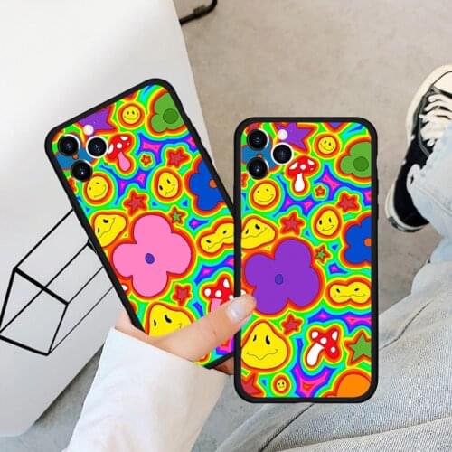 ZUIDID Aesthetic Mushroom Fitted Case For iPhone 11 Pro MAX 12 X XS XR SE20 7 8Plus Coloful Hard Silicone Phone Cover Matte Capa