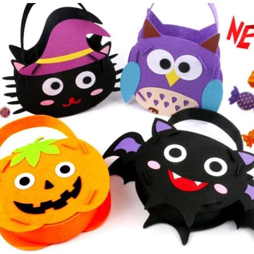 Halloween Candy Bag Carry Pumpkin Bag Beg Sugar Kindergarten Handmade Diy Baby Toys