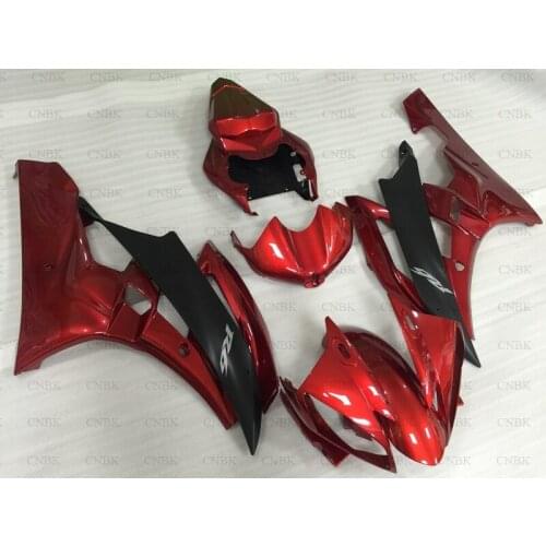 Plastic Fairings for YZF R6 2006 YZF R6 Fairing Kits 07 for YAMAHA YZFR6 Full Body Kits 2006 - 2007 Black Red