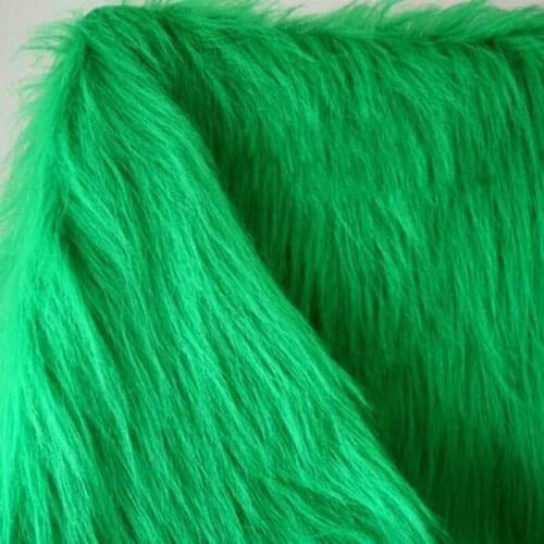 9cm grass green plush fur fabric for Cosplay counter background cloth Imitation fur fabric diy sewing materials 1Meter