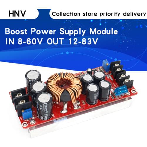 1200W 20A DC Converter Boost Step-up Power Supply Module IN 8-60V OUT 12-83V
