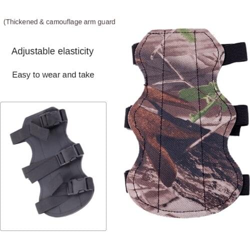 Durable Male And Female Target Archery PU Leather Outdoor Adjustable Lightweight Professional Camouflage Arm Guard Elastic Tool