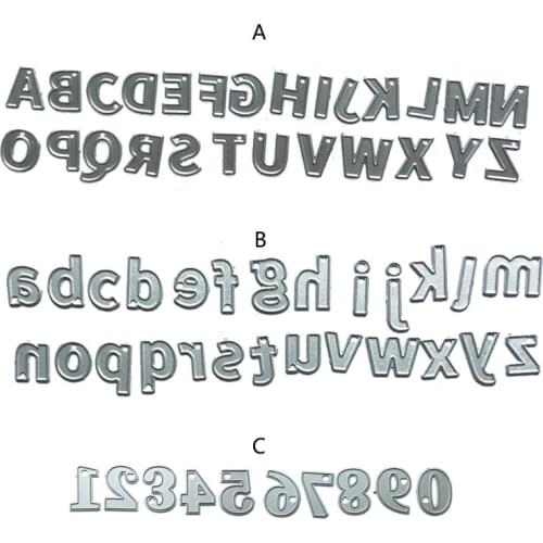 Letter Number Cutting Dies Metal Die Cuts Stencils Template DIY Scrapbook Album Paper Card Leather Jewelry Making Crafts