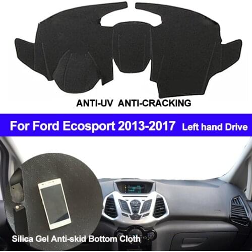 TAIJS Auto Car Dashboard Cover Silicone Non-Slip Dash Mat Carpet DashMat ANti-UV For Ford EcoSport 2013 2014 2015 2016 2017