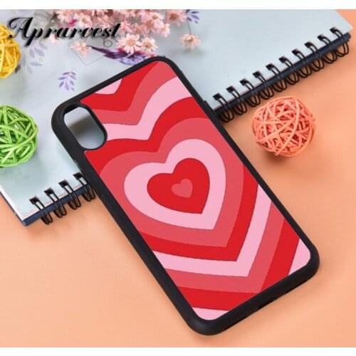Aprarvest Cherry Sweet Heart Silicone Rubber Phone Case Cover For iPhone 6 6S 7 8 PLUS X XS XR 11 12 MINI PRO MAX