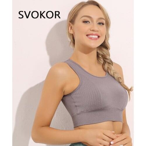 SVOKOR Sport Push Up Bra Women Sexy Fitness Bras Hollow Gym Shockproof Underwear Padded Running Bralette Femme Breathable