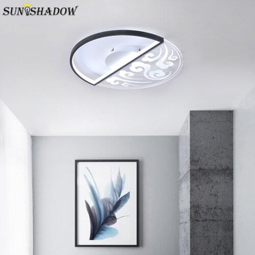 Creativity Led Ceiling Light Moderm Home Ceiling Lamp 110v 220v For Living Room Bedroom Dining Room Light Fixture Black&White