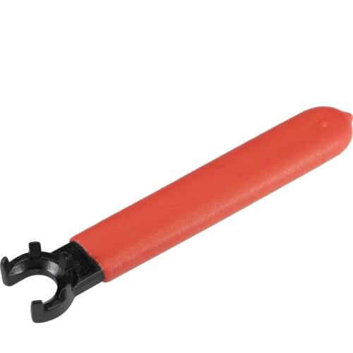 Uxcell Collet Chuck Wrench Spanner for ER16M Clamping Nut Milling Machine Lathe Chuck Holder Tool with Red Non-slip Handle