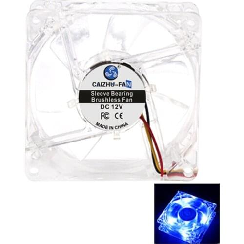 Blue Led DC12V 80MM 8025 80*80*25MM 8*8*2.5CM PC Case Fan Cooling Fan 2pin 3pin 4D