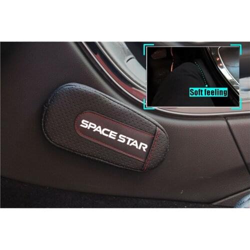 High Quality Leather Leg Cushion Knee Pad Car Door arm pad Interior Car Accessories For Mitsubishi Space Star