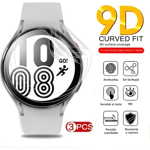 3PCS 9D Curved Soft Hydrogel Film For Samsung Galaxy Watch 4 40mm 44mm Screen Protector Film Not Glass Watch4 Classic 42mm 46mm