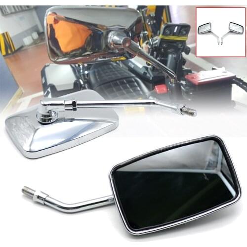 Motorcycle Rearview Mirrors Retro ABS Plastic White Len Side Mirror For Honda Shadow 600 750 150 125 400 YAMAHA SR400