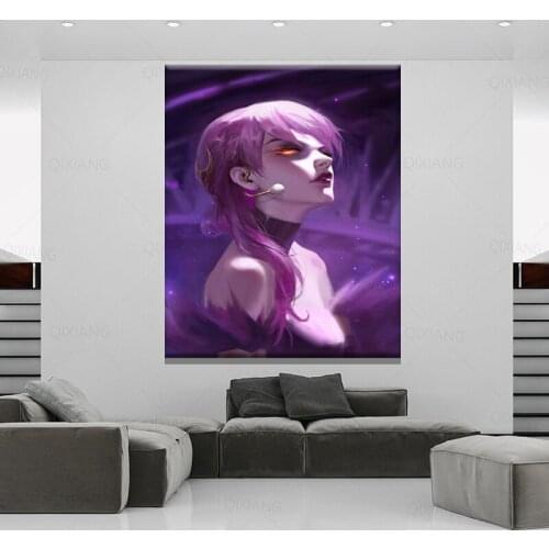 1 Piece LOL KDA Girl Picture Games Art Painting Evelynn League of Legends Poster Illustration Canvas posters for living room
