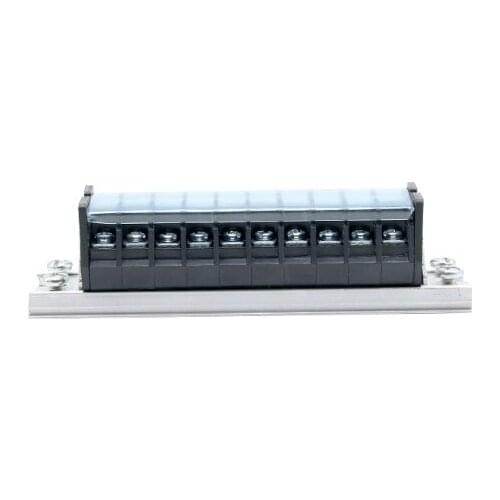 1pcs Rail type terminal block 10 position combined terminal block td-1510 withstand voltage 660v15a iron