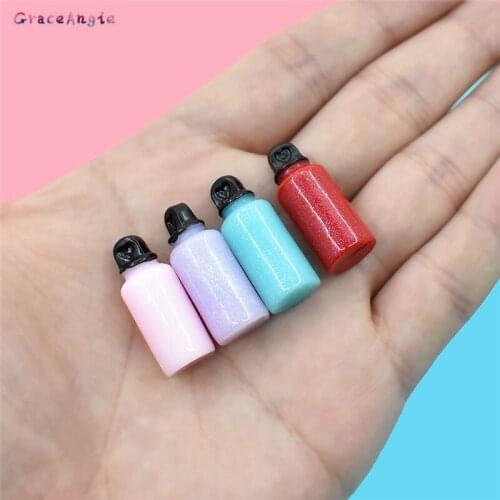 20pcs miniature play house toy Resin Bottle Pendant resin simulation for Jewelry DIY Scrapbooking Mini simulation vacuum flask