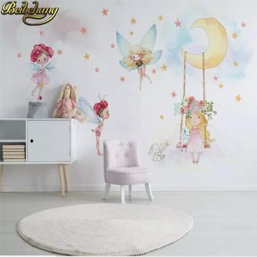 Beibehang Custom 3D Photo mural Wallpaper Mural Living Room Home Decor Nordic Elf Girl Painting Wall Paper for Childrens room