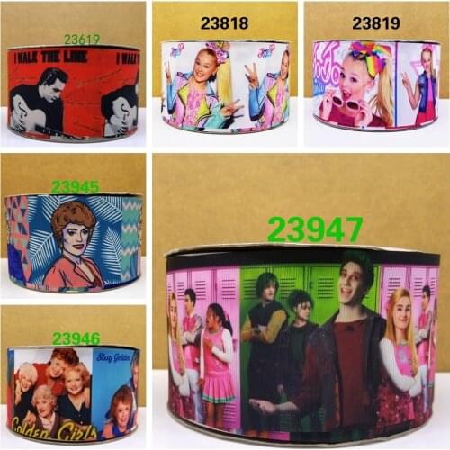 Free shipping 10 yards cartoon printed grosgrain ribbon 23619