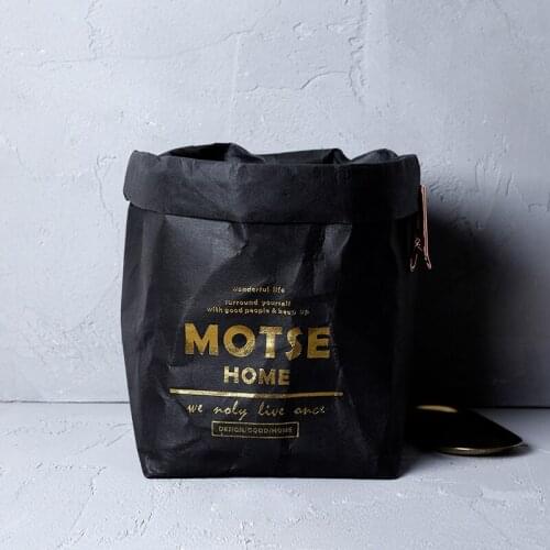Black Washable Kraft Paper Storage Bag Nordic Motse Home Plants Flower Grow Paper Sundries Fruit Storage Bags Organizer for Home