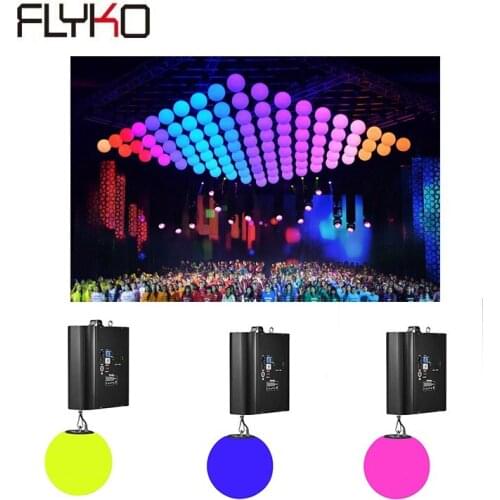 Free shipping one piece sample led kinetic ball stage light dmx winches for stage backdrop