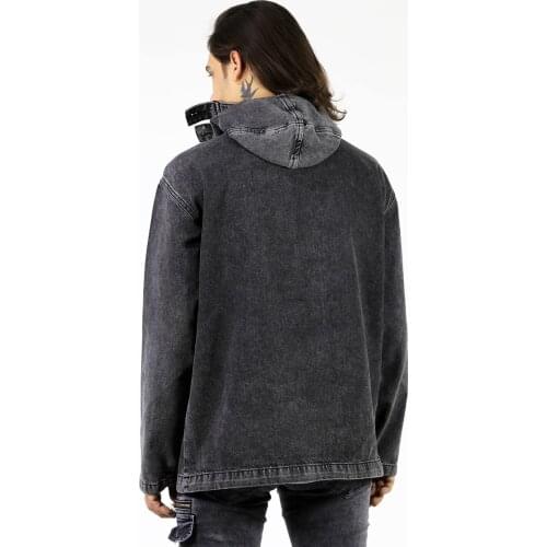 Smock Black Wash Oversize Mens Bomber Jacket