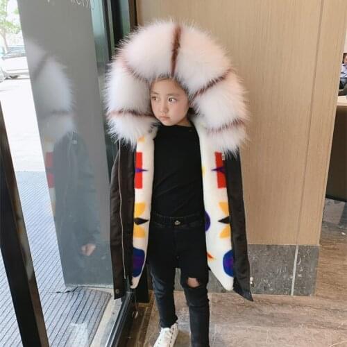 Hooded Warm Girl Winter Coat Faux Fur Boys Jacket Fleece Thick Baby Clothes Parkas Windproof Children Outerwear Snow Overcoat
