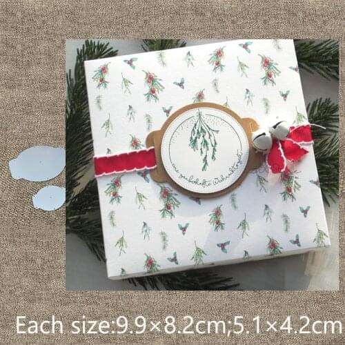 New Design Craft Metal stencil Cutting Dies 2 size round gift ribbons scrapbook die cuts Album Paper Card Craft Embossing