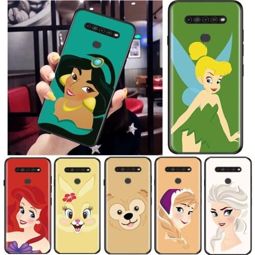 Disney cute cartoon animals for LG G8 G8S G8X V30 V35 V40 V50 V60 ThinQ Q60 K40 K50 K30 K41 K51 K61 K71 K92 Black Phone Case