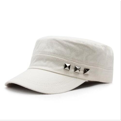 Mens and womens outdoor leisure military hat fashion cotton flat caps all-match cap